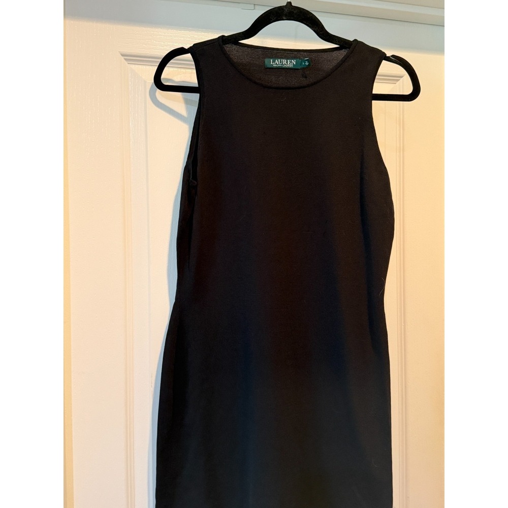 Lauren Ralph Lauren Sleeveless Sheath Dress size L Black Capsule